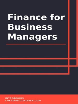 cover image of Finance for Business Managers